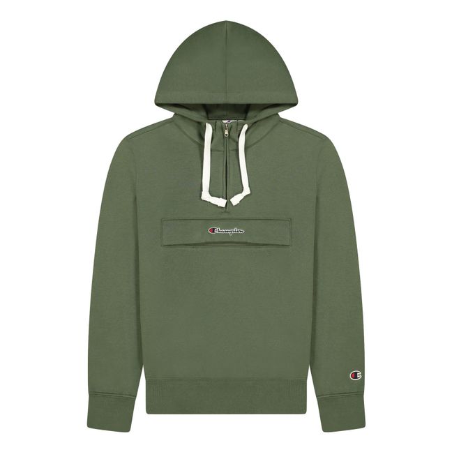 Zip-Up Organic Cotton Hoodie - Adult Collection - Verde Oscuro
