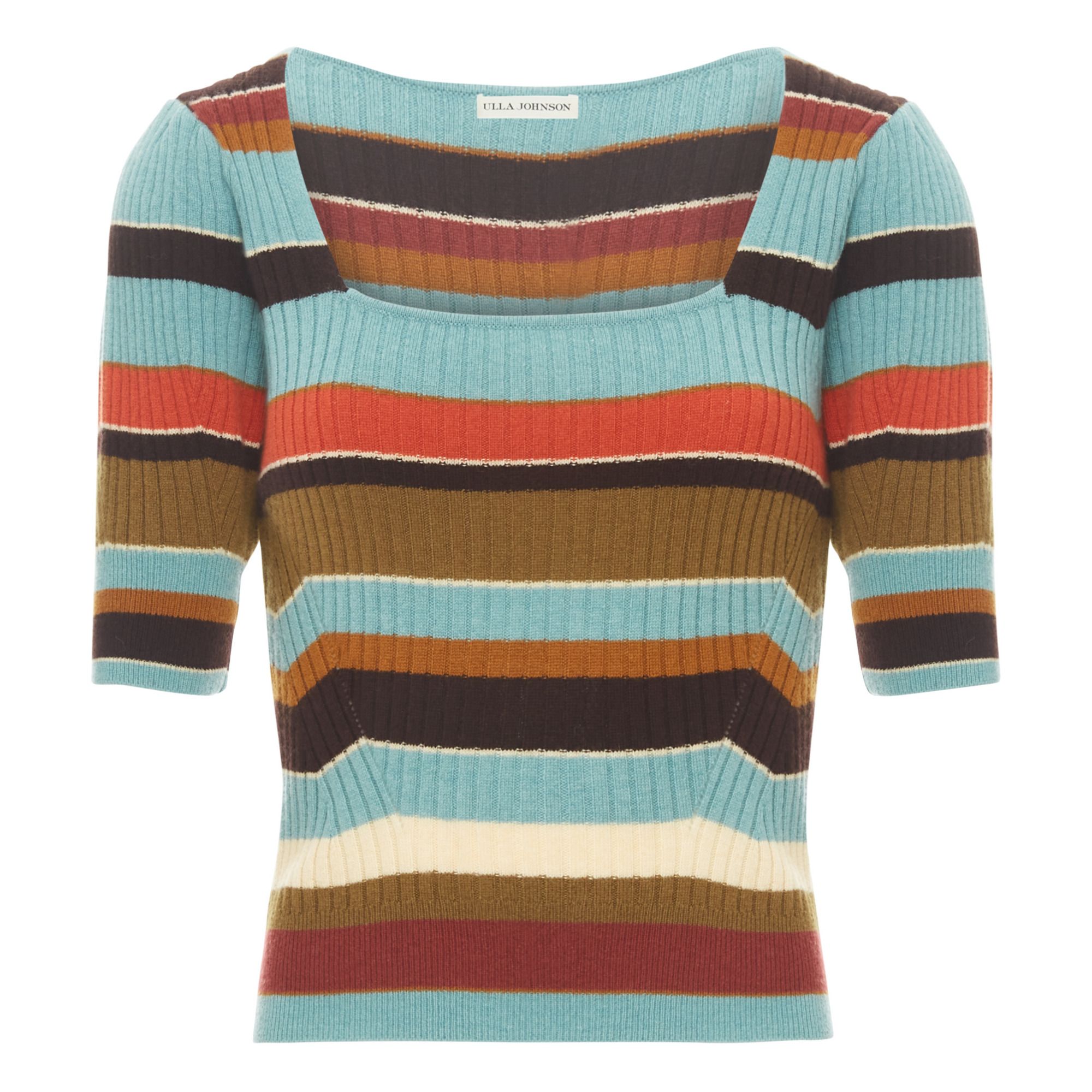 Hadley Ribbed Striped Top Light Blue- Product image n°0