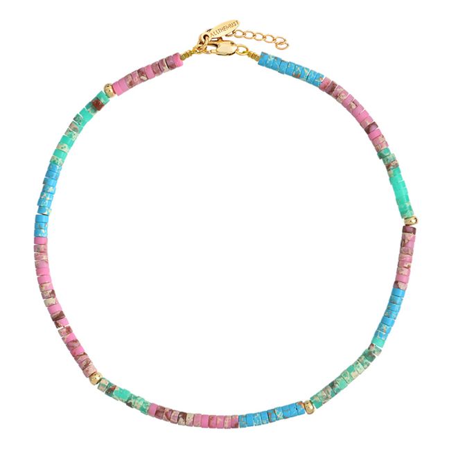 Natural Stone Precious Necklace Multicoloured