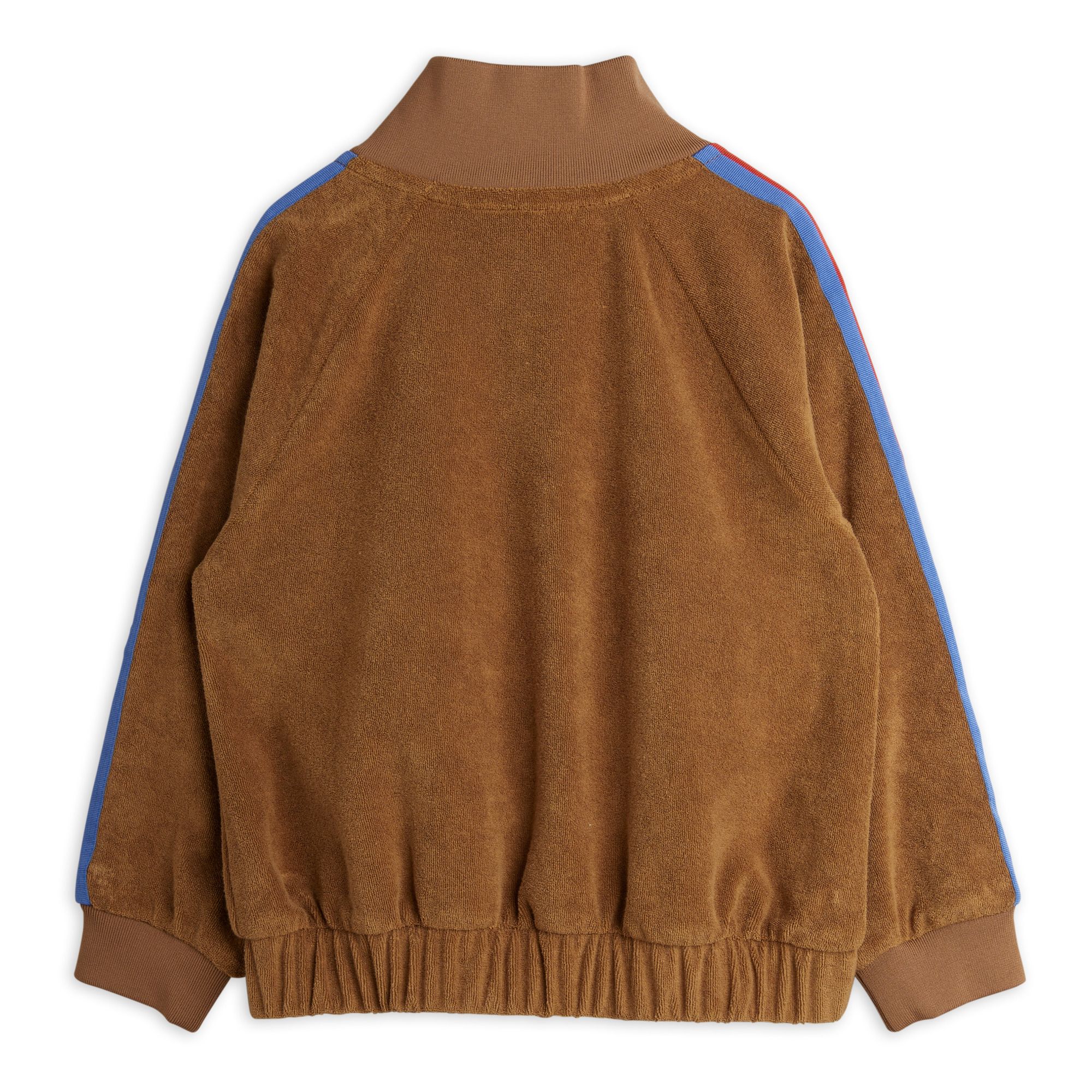 Recycled Polyester and Organic Cotton Terry Cloth Jacket Brown- Product image n°3