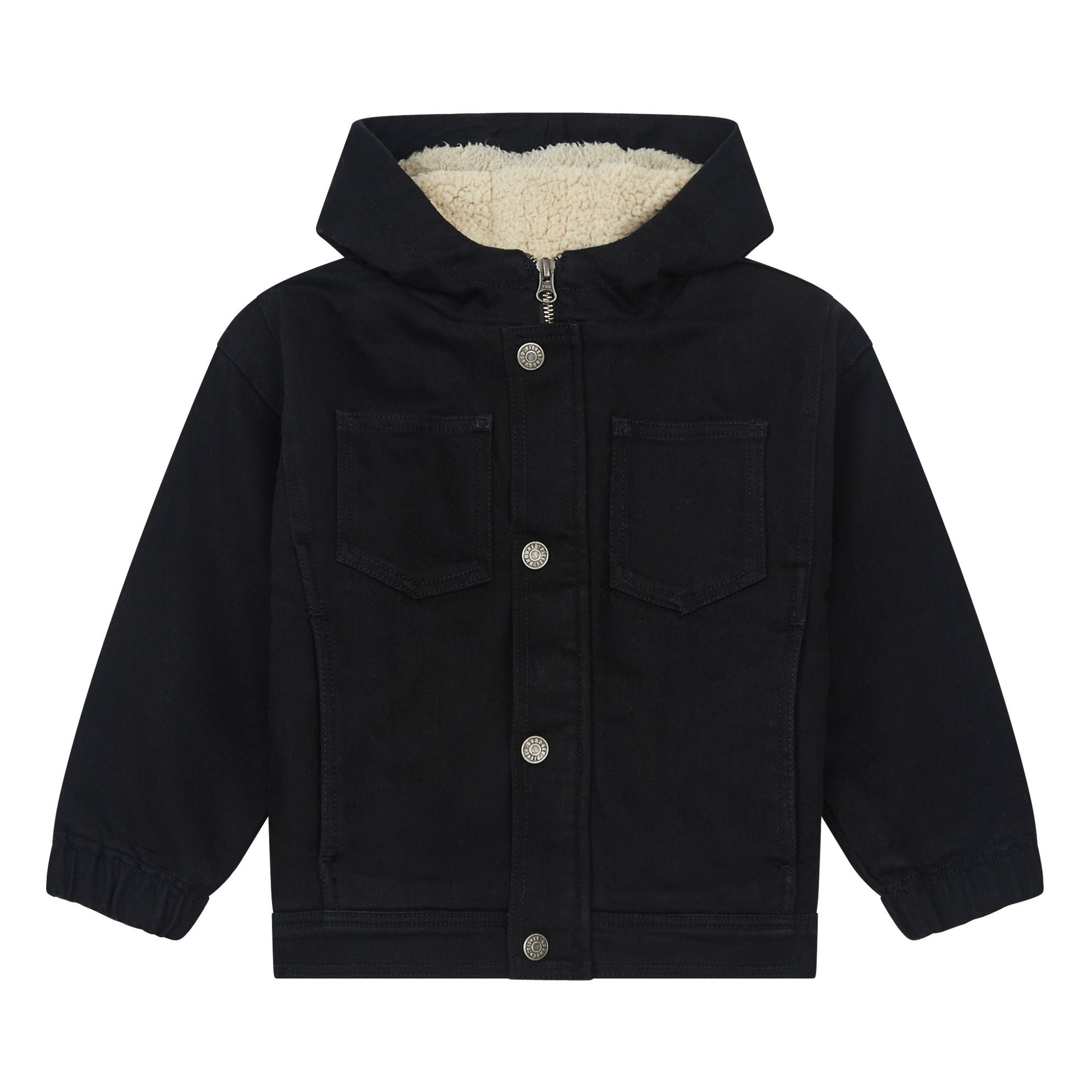 Hundred Pieces - Veste Denim Fourrée Sherpa - Fille - Denim noir