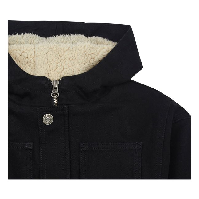 Denim Sherpa-lined Jacket  Denim black