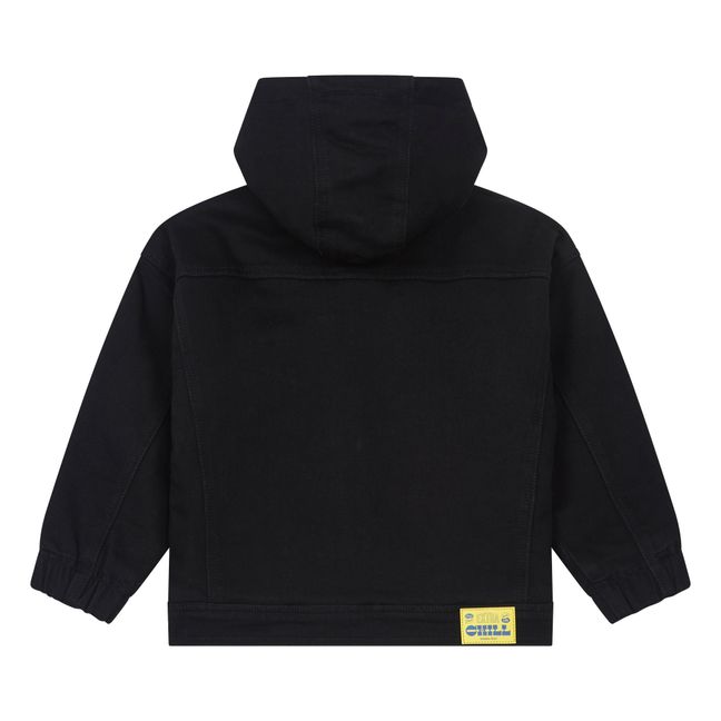 Veste Denim Fourrée Sherpa | Denim noir