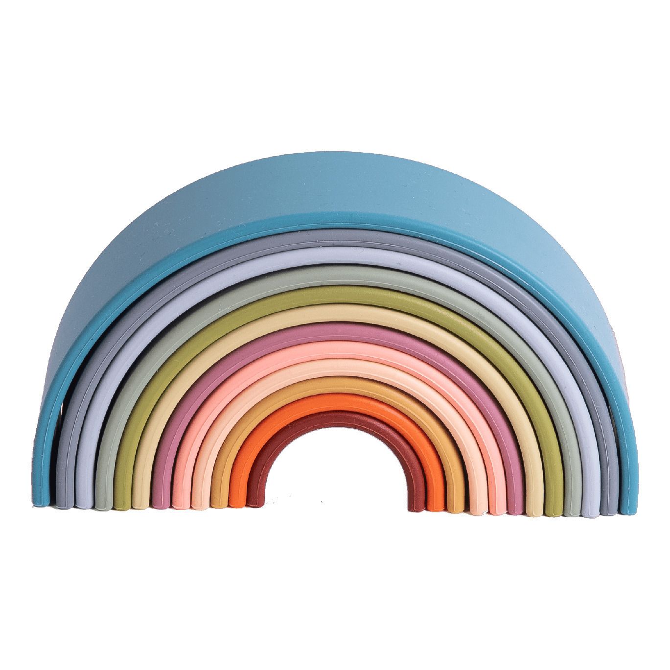 Dëna Toys - Arc-en-ciel en silicone Nature - Set de 12 - Multicolore