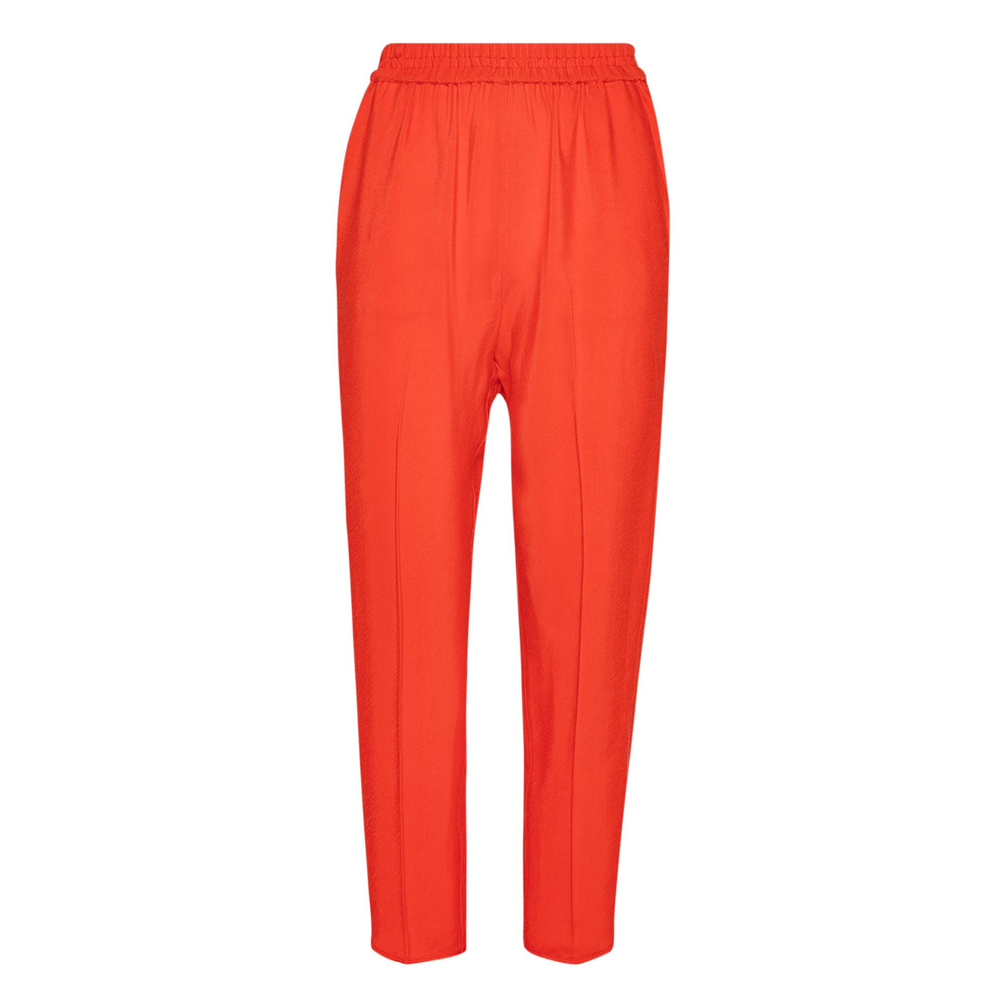 Forte Forte - Pantalon Cupro Taille ElastiquÃ©e - Femme - Orange
