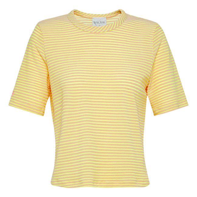Camiseta de Rayas Amarillo