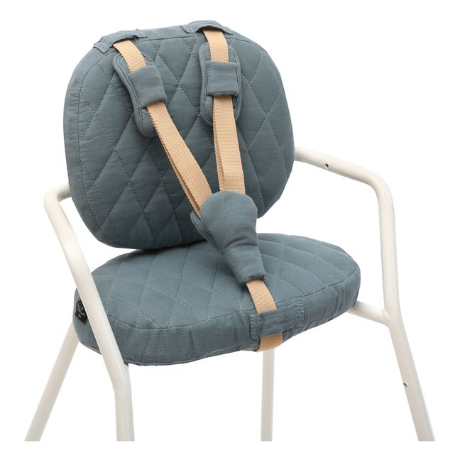 Seduta in garza di cotone per sedia, modello: Tibu | Grigio Tempesta