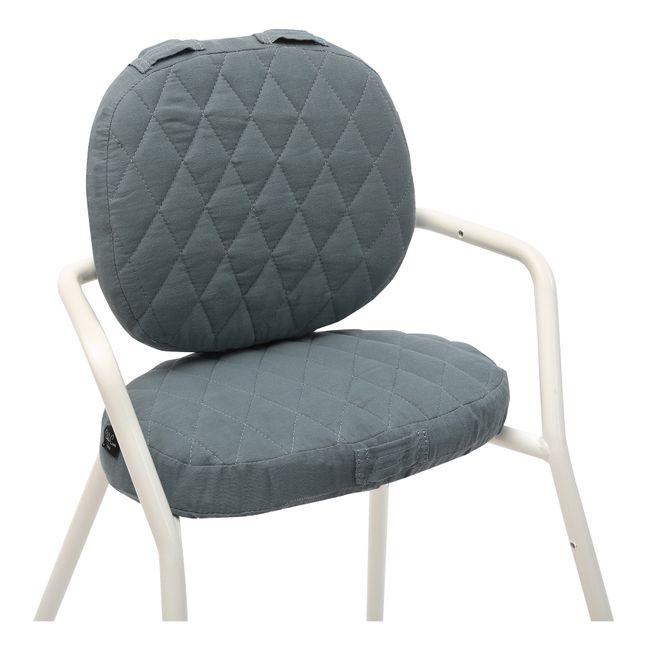 Sitzschale für Stuhl Tibu aus Baumwollgaze Sturm Grau