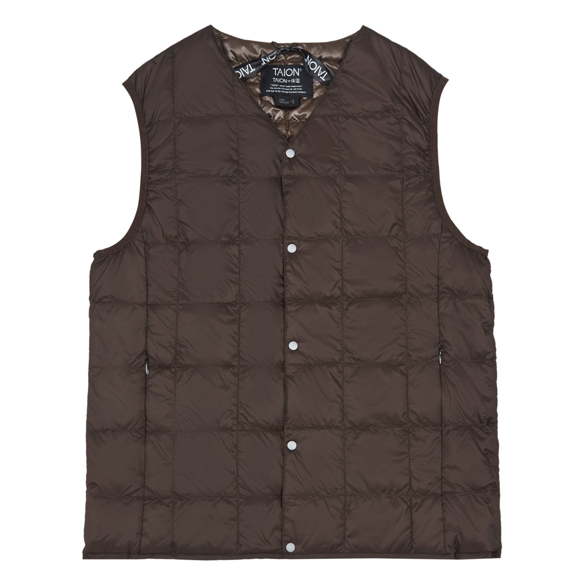 Taion - Doudoune Sans Manches - Collection Adulte - - Homme - Marron