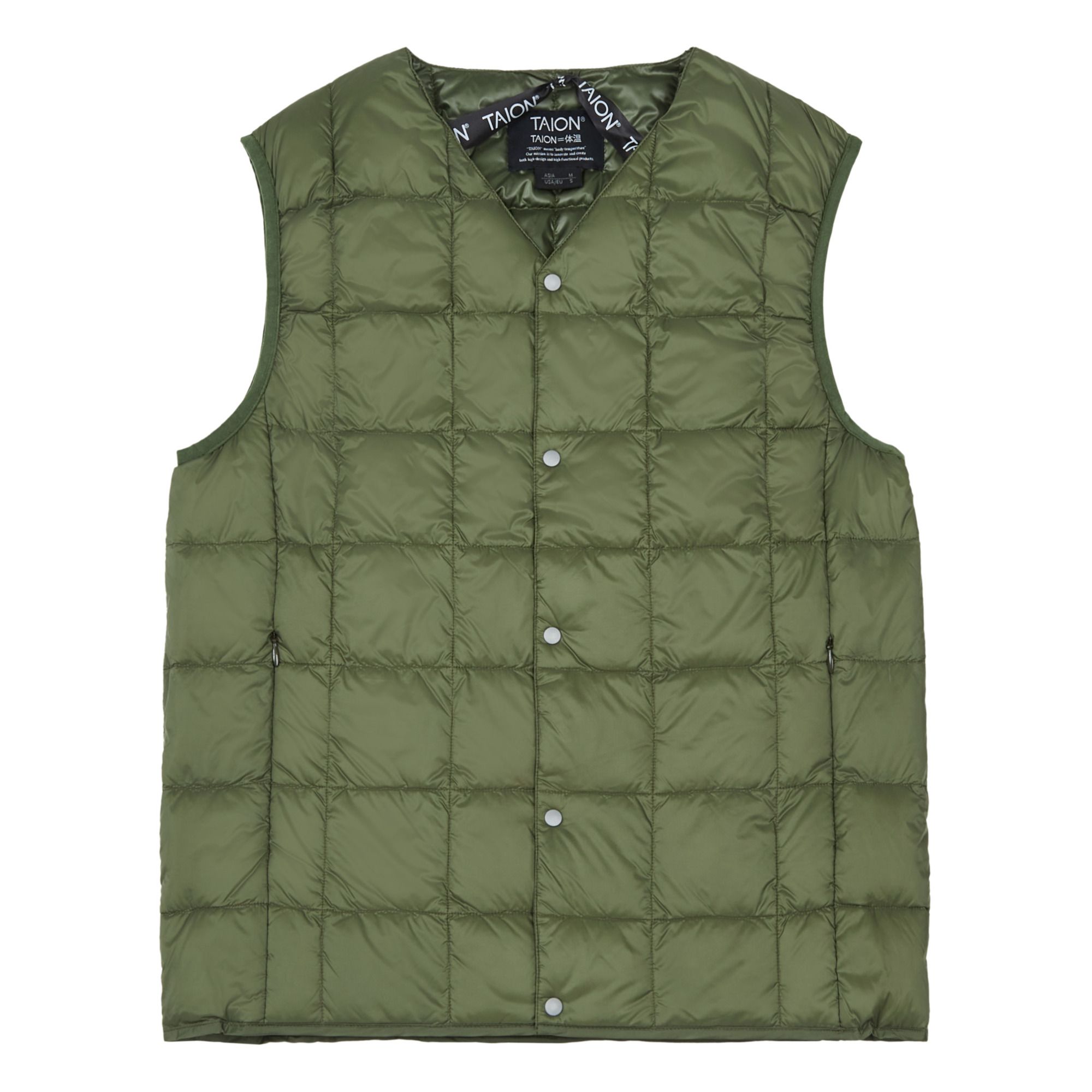 Taion - Doudoune Sans Manches - Collection Adulte - - Homme - Vert olive