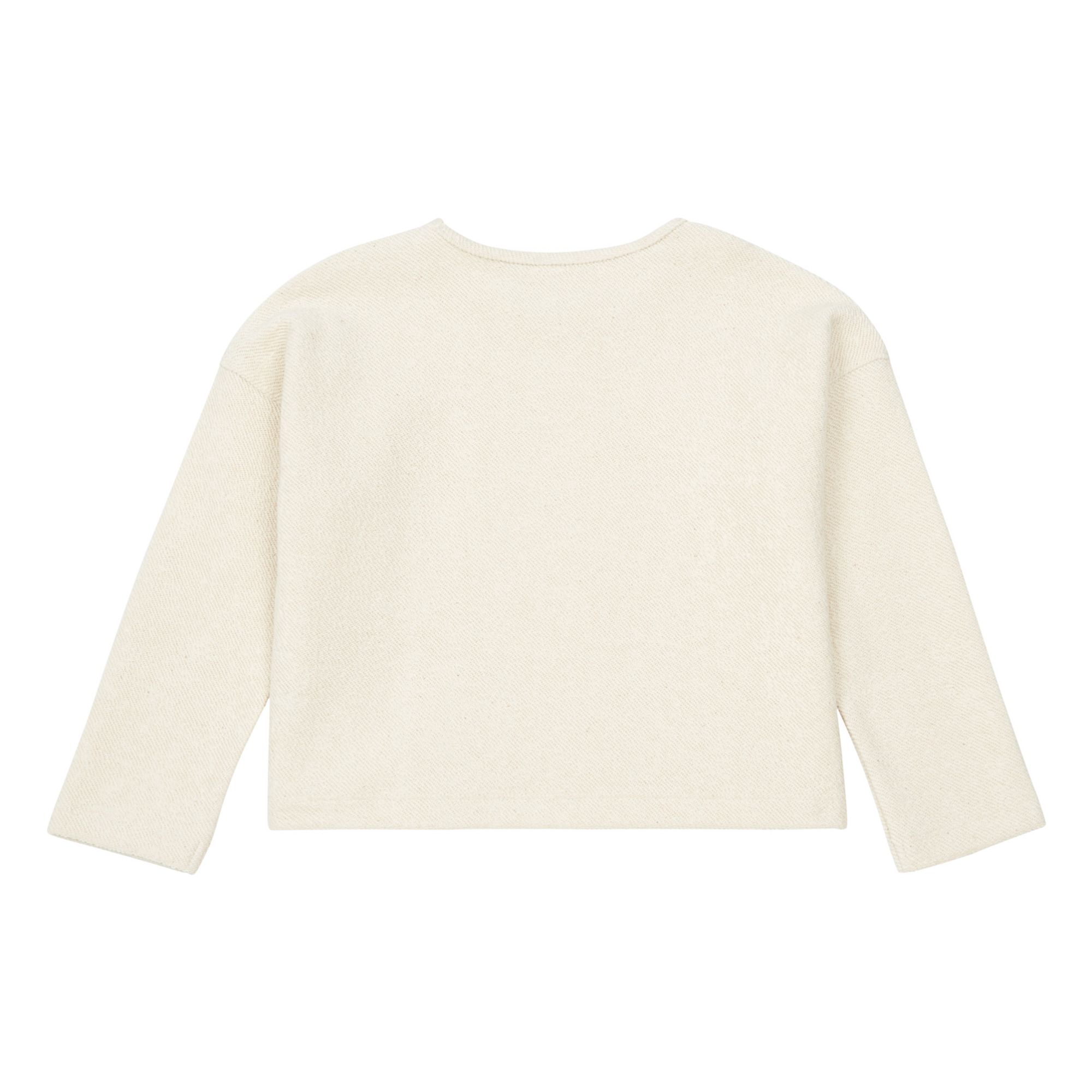 Pedro Organic Cotton Sweatshirt Ecru- Product image n°2
