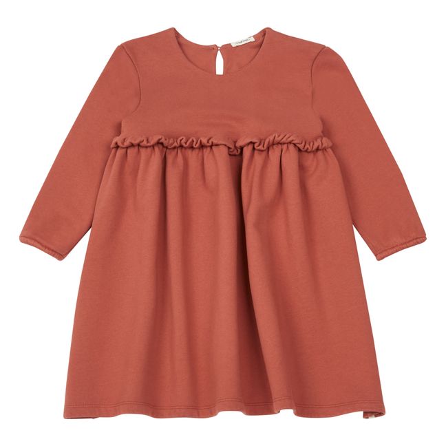 Exclusividad Möm(e) x Smallable - Vestido de muletón orgánico Julieta | Óxido