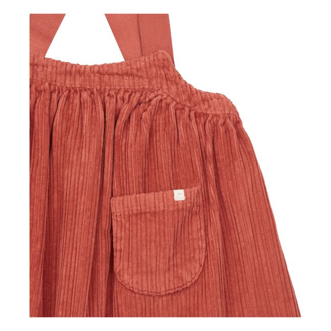 Exclusive Möm(e) x Smallable - Maria Corduroy Suspender Skirt Rust