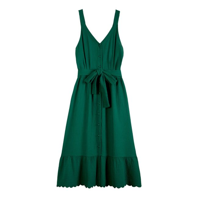 Kleid Baumwollgaze - Damenkollektion - Grün