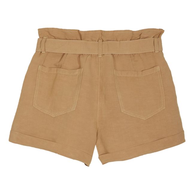 Shorts aus Leinen - Damenkollektion - Beige
