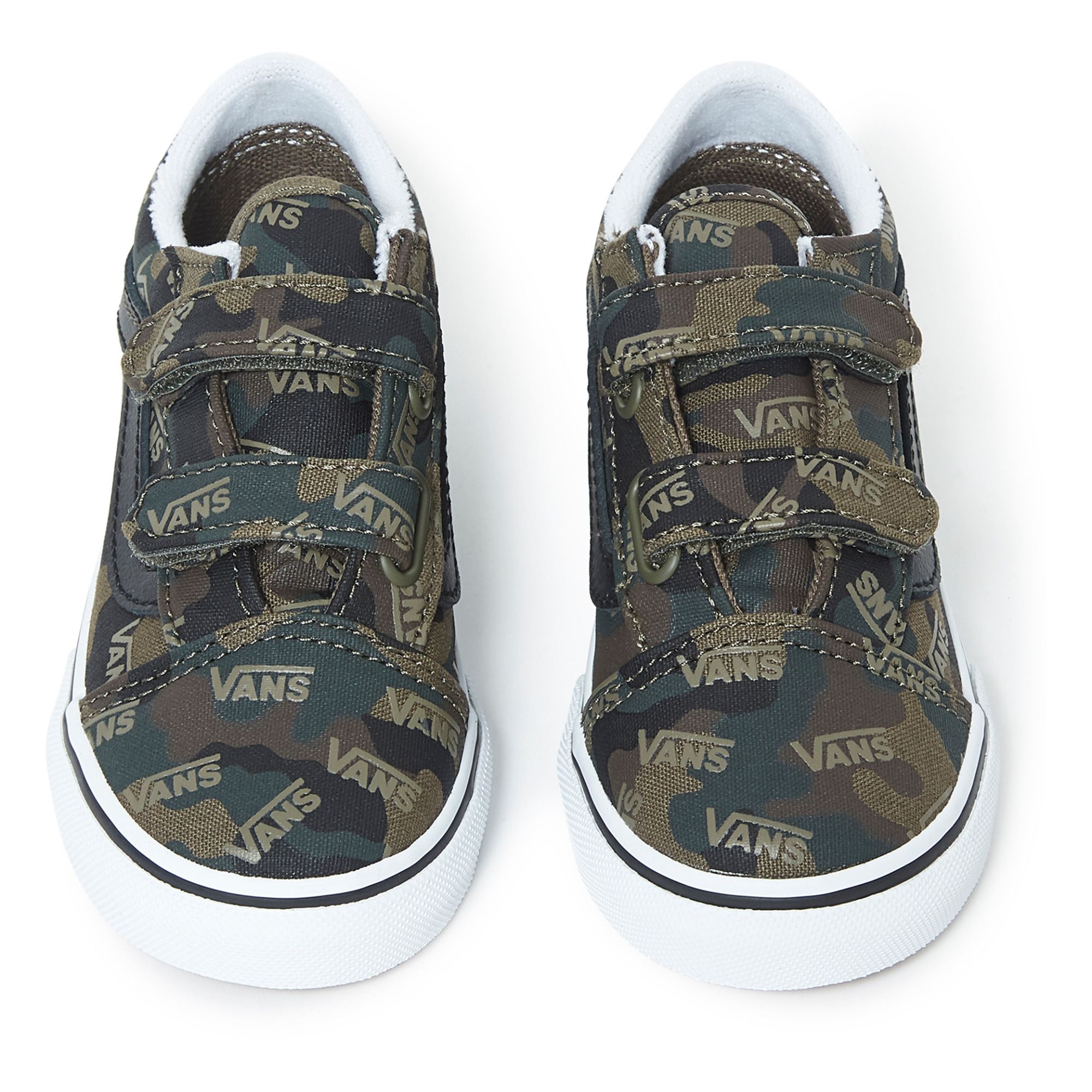 Old Skool Camouflage Print Velcro Sneakers Verde militare- Immagine del prodotto n°3