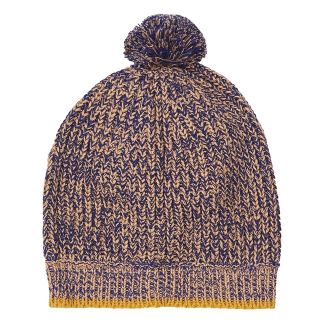 Wool and Cotton Beanie Blue