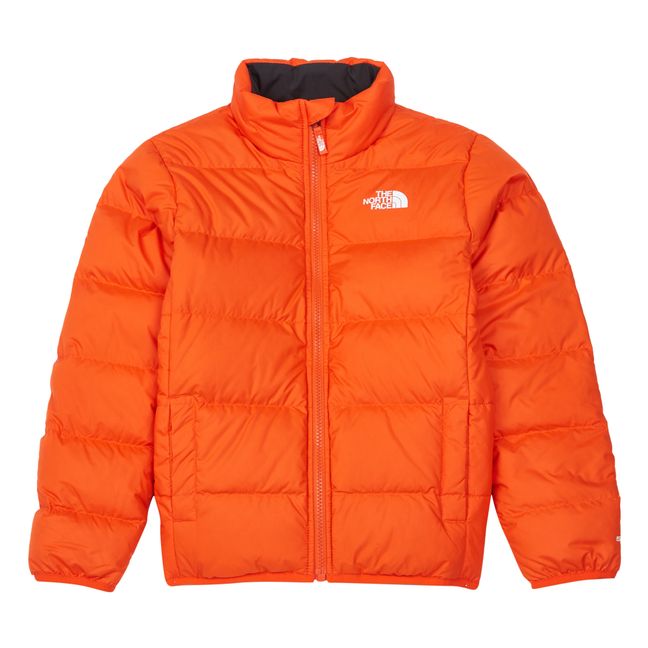 Recycled Polyester Reversible Down Jacket Arancione