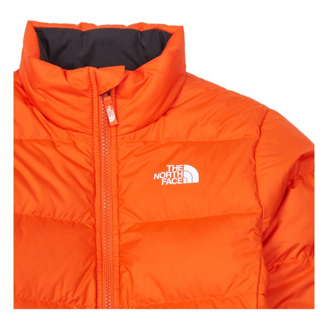Recycled Polyester Reversible Down Jacket Arancione