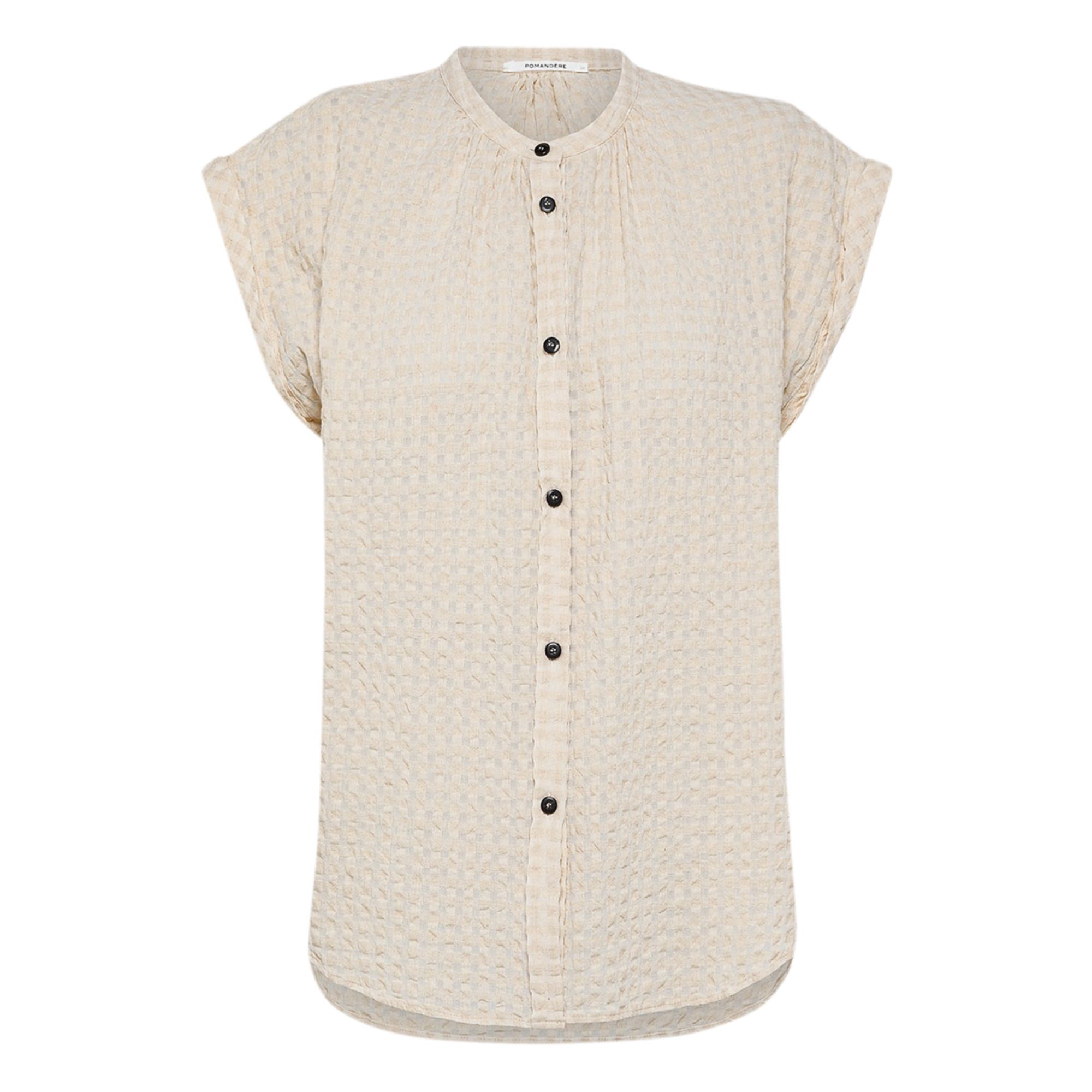 Pomandère - Blouse Coton Gaufré - Femme - Ecru
