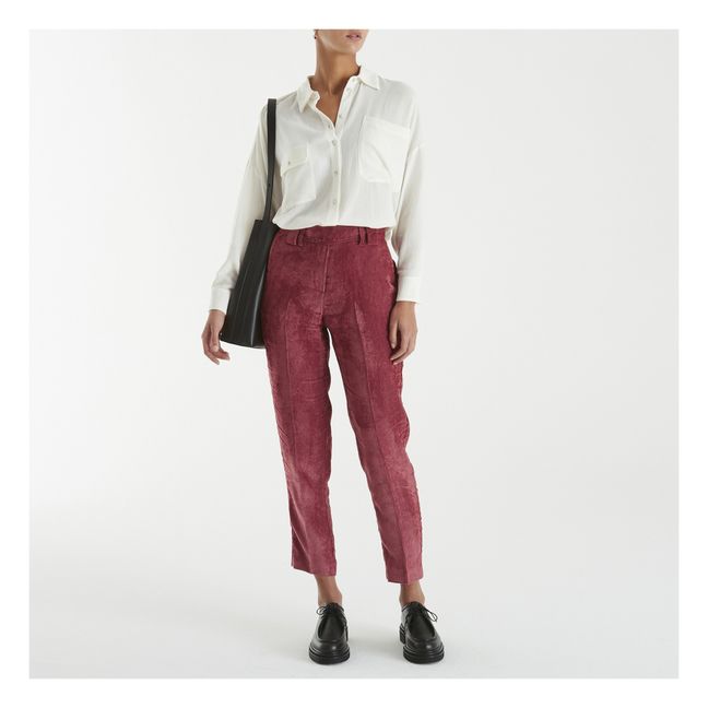 Mulhouse Corduroy Trousers Raspberry red
