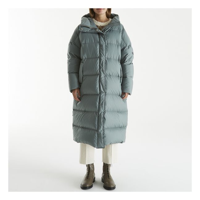 Long Oversized Down Jacket | Sage