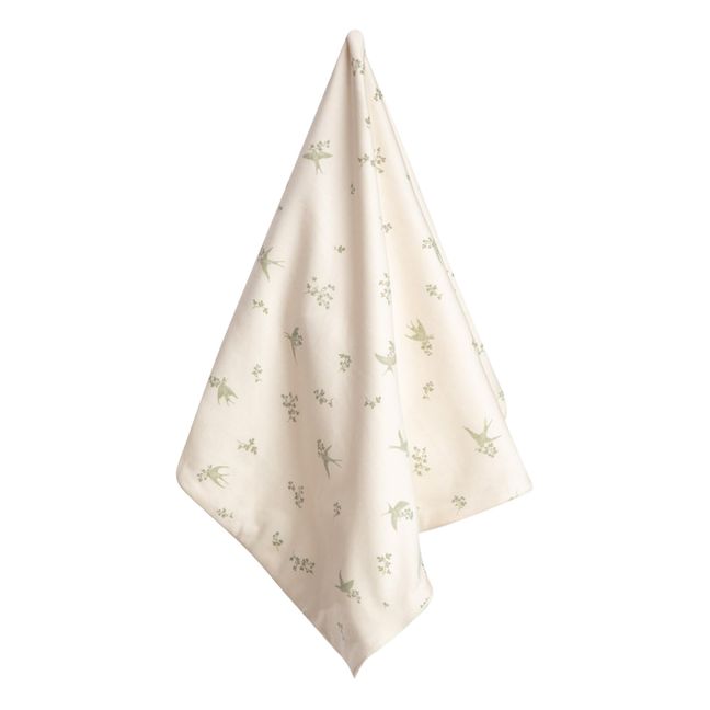 Cotton Jersey Cover Swallows Pale green