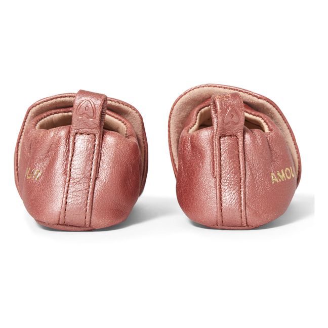 Morbide pantofole iridescenti | Oro rosa