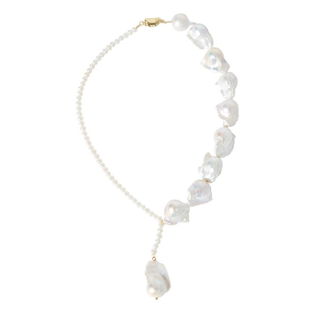 Collier Perles Blanc