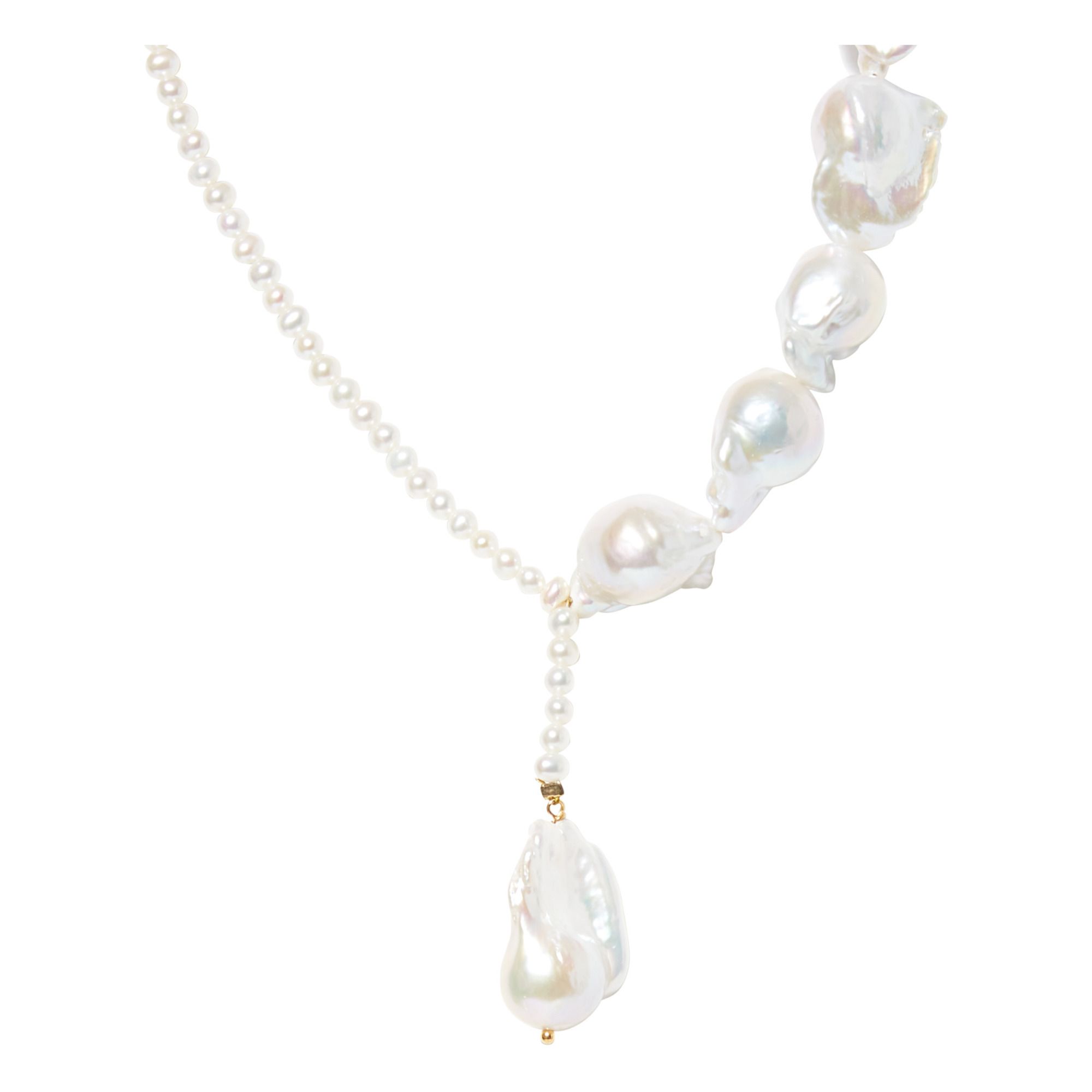 Collier Perles Blanc- Image produit n°3