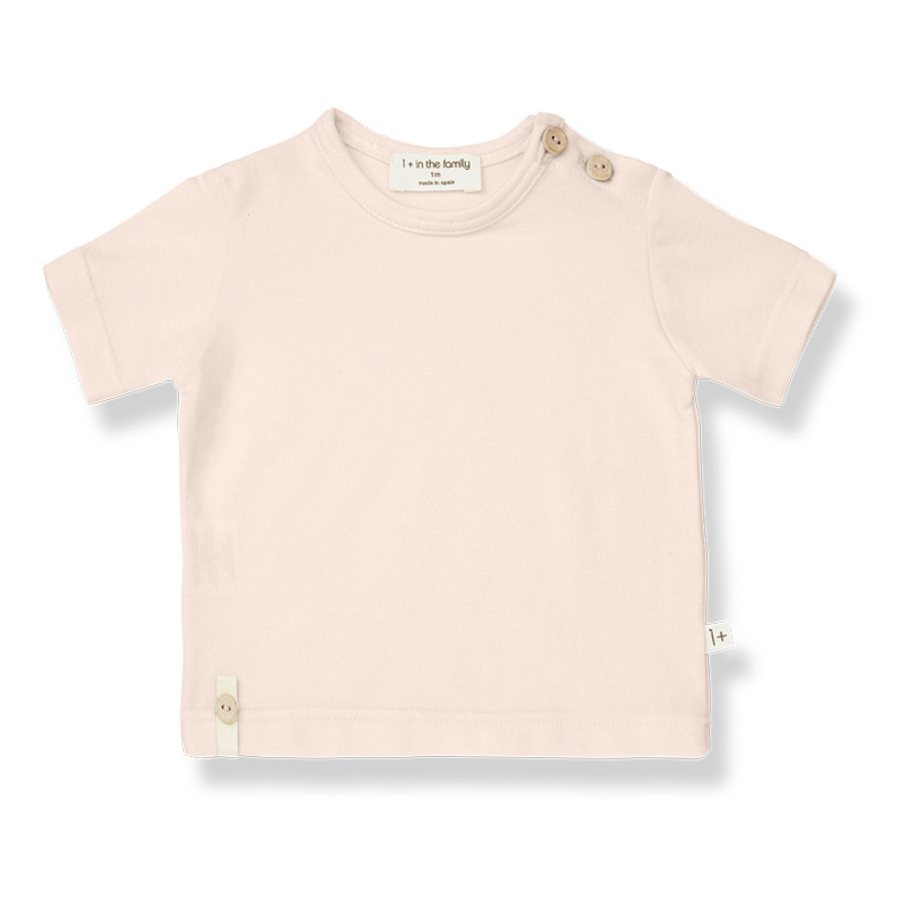 1+ in the family - T-Shirt Federic Coton Bio - Fille - Rose pâle