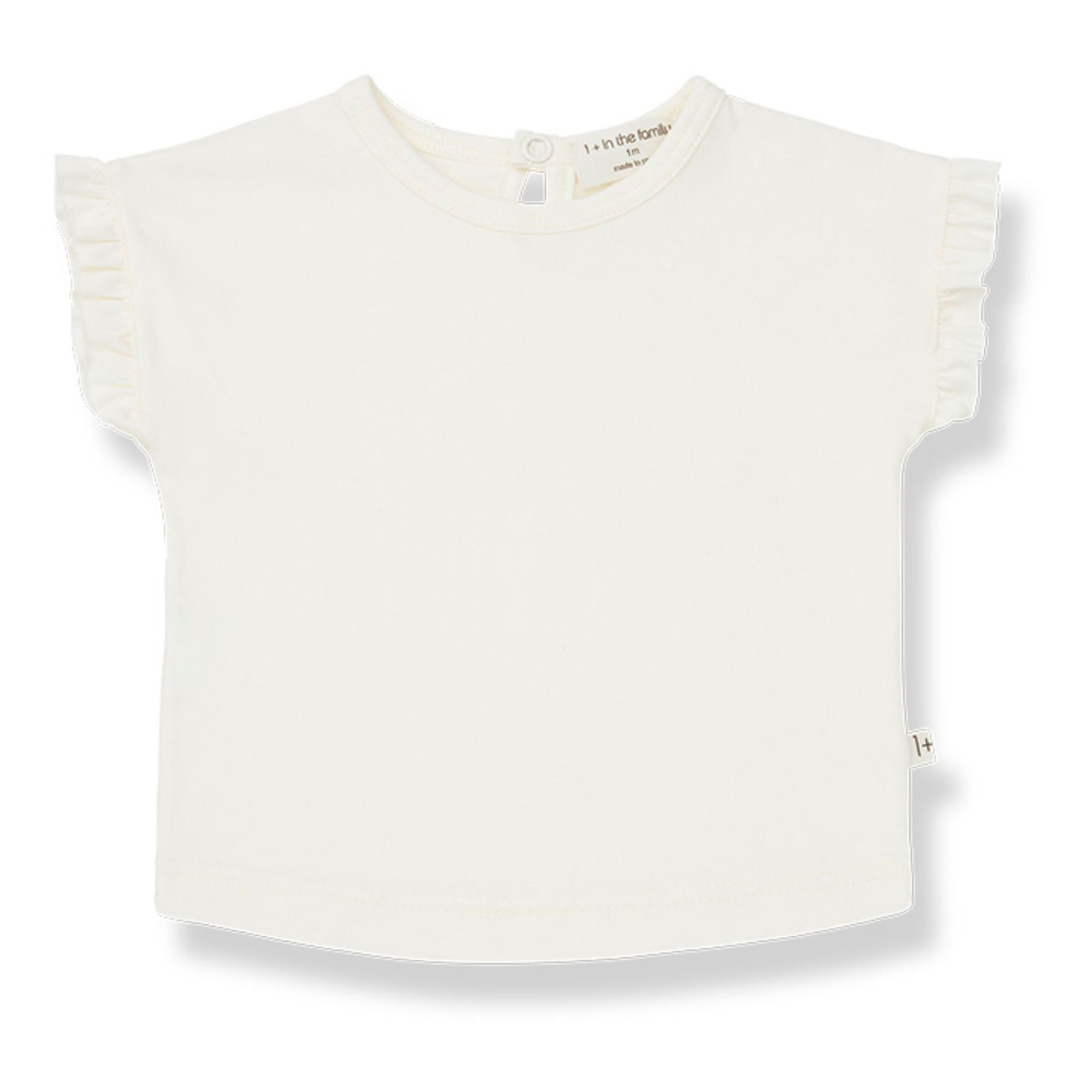 1+ in the family - T-Shirt Elvira Coton Bio - Fille - Ecru
