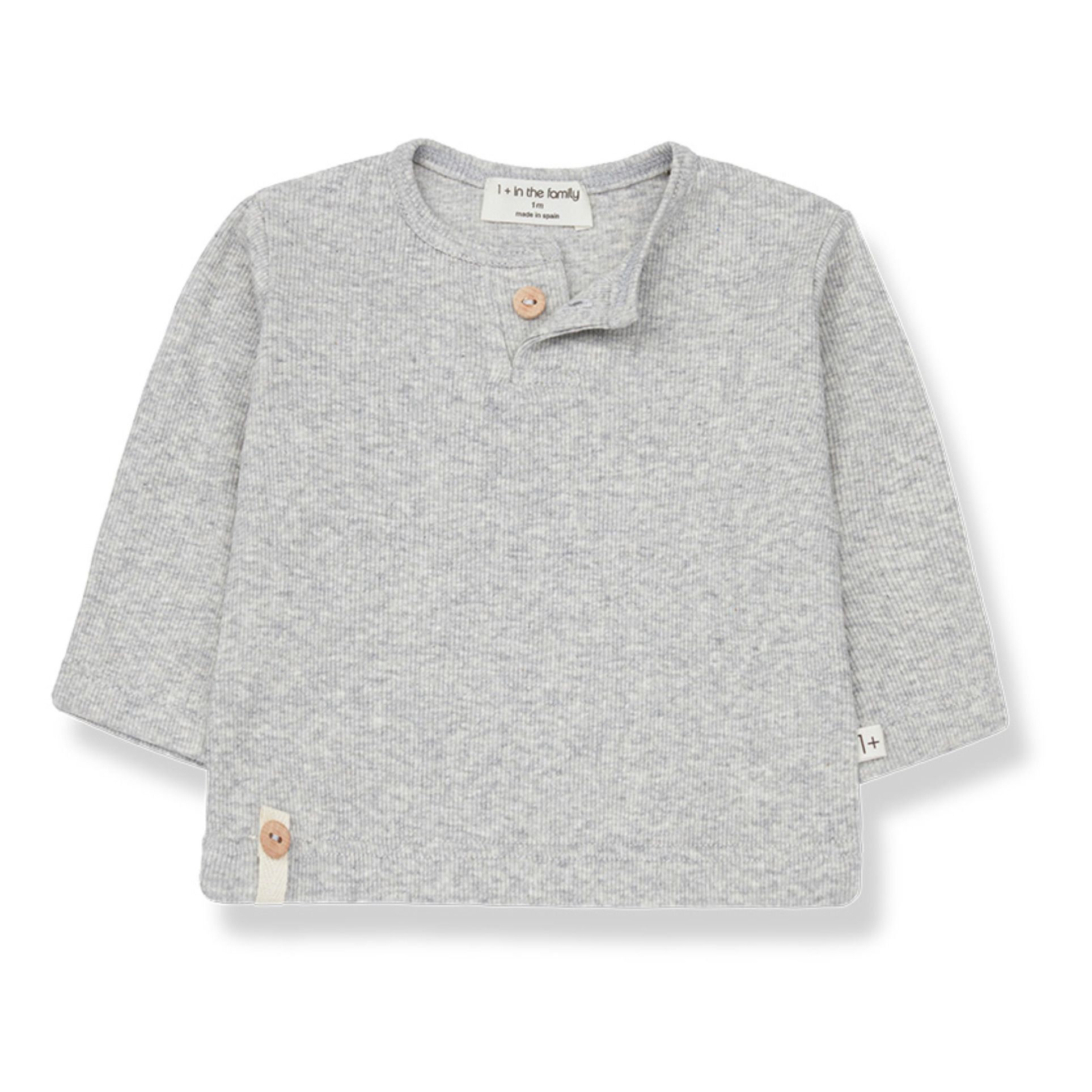 1+ in the family - T-Shirt Tian - Fille - Gris