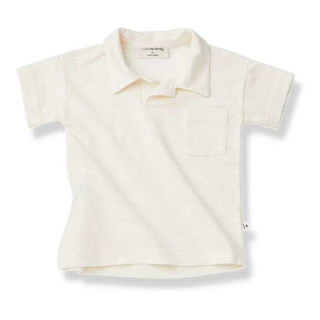 Andreu Linen Polo Shirt Off white