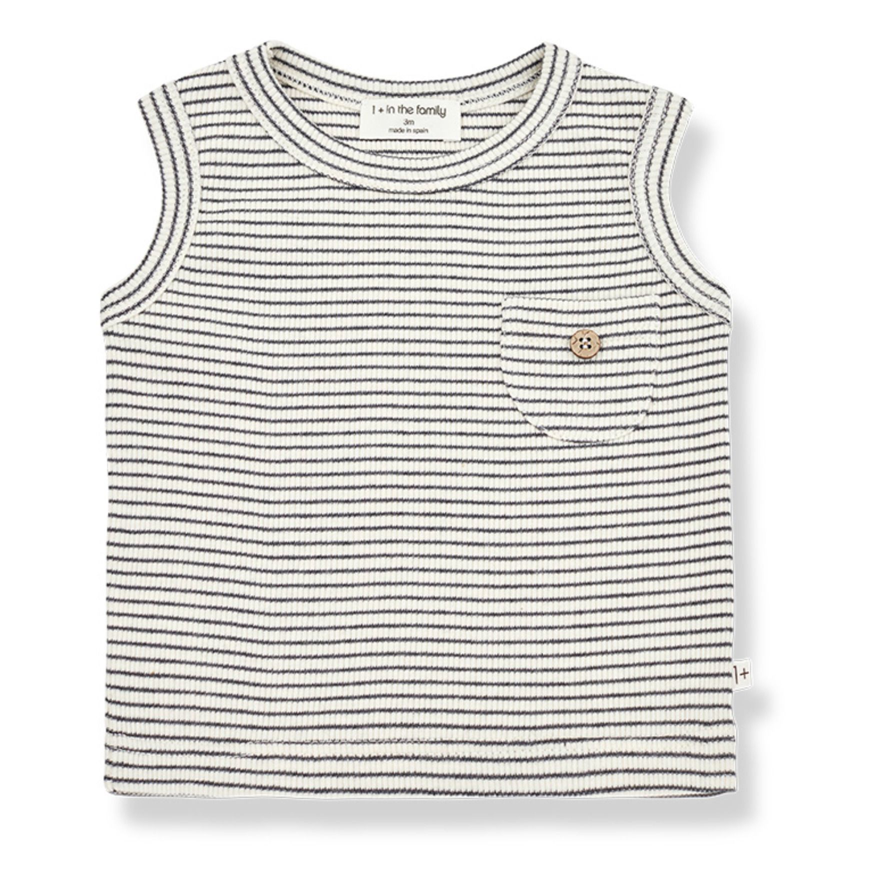 1+ in the family - Débardeur Joe - Fille - Charbon