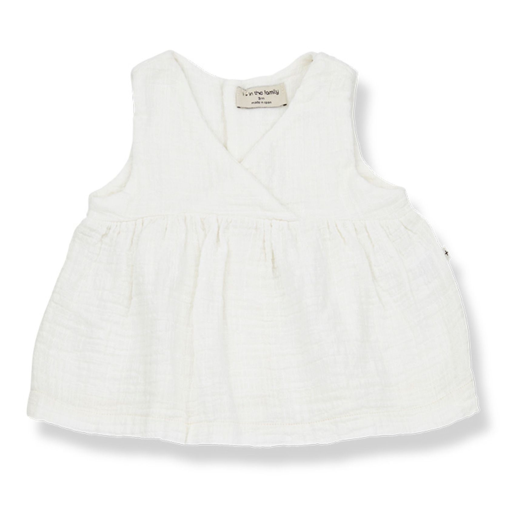 1+ in the family - Robe Rania Double Gaze de Coton - Fille - Blanc cassé
