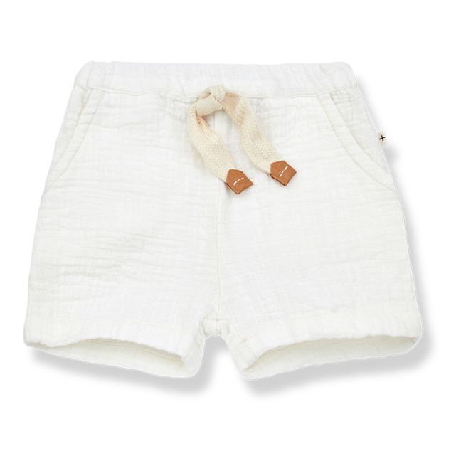 Pantaloncini Angel, in doppia garza di cotone Bianco