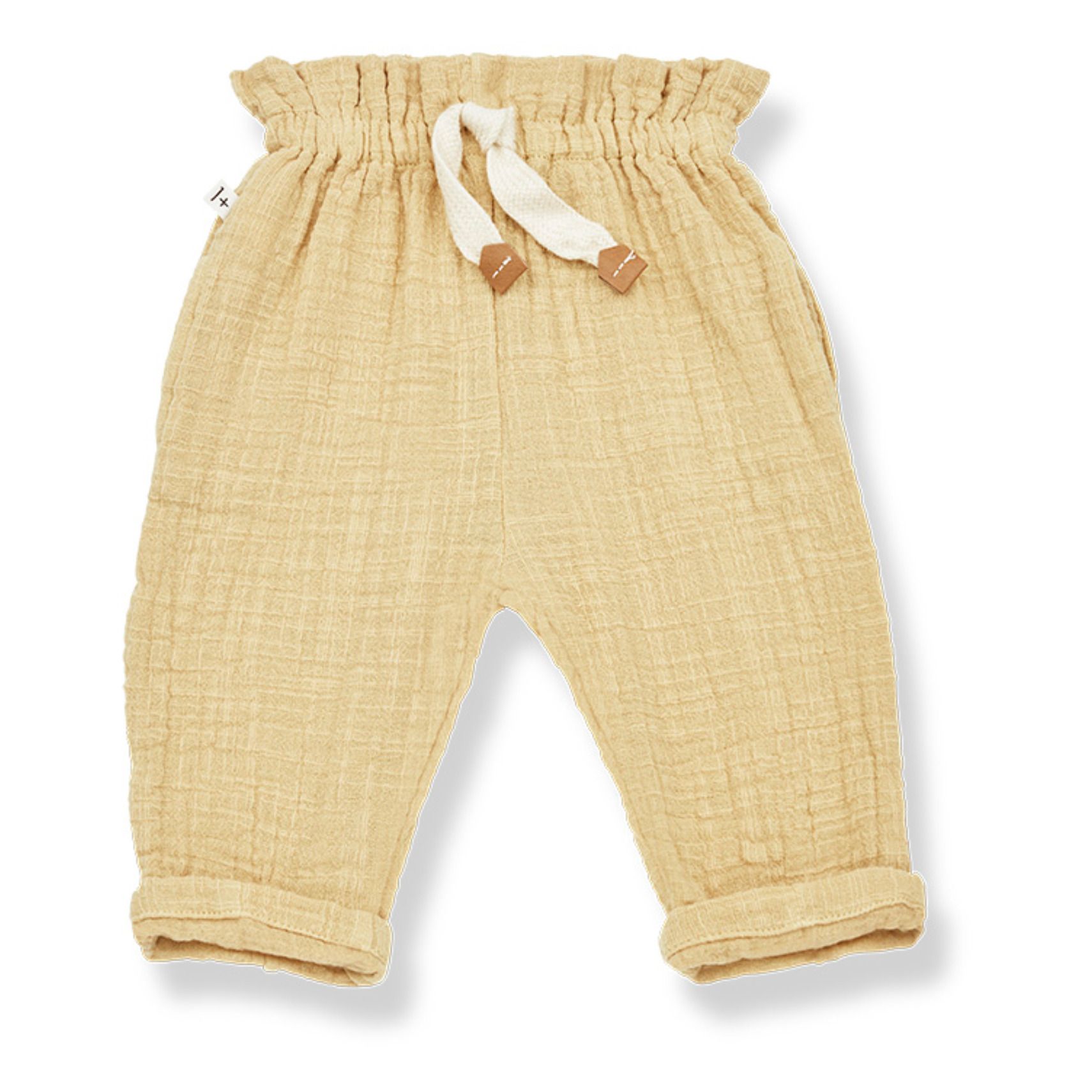1+ in the family - Jogger Joana Double Gaze de Coton - Fille - Jaune