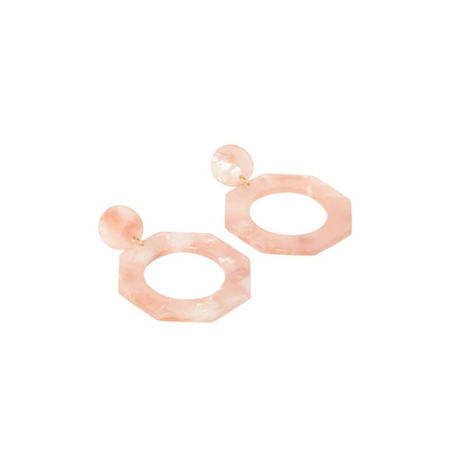 Clef Earrings | Beige pink