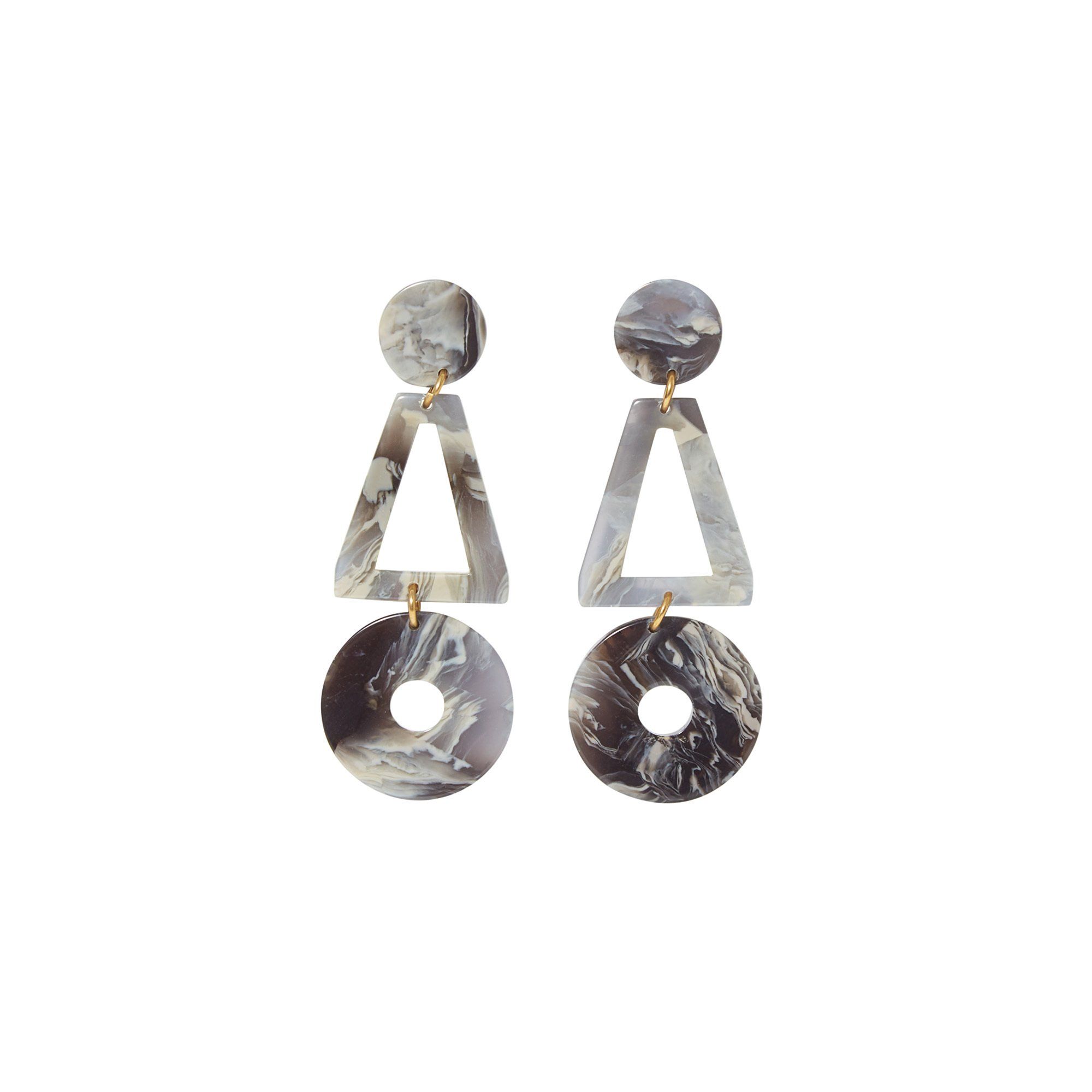 Lis Earrings Grey Marble- Product image n°0