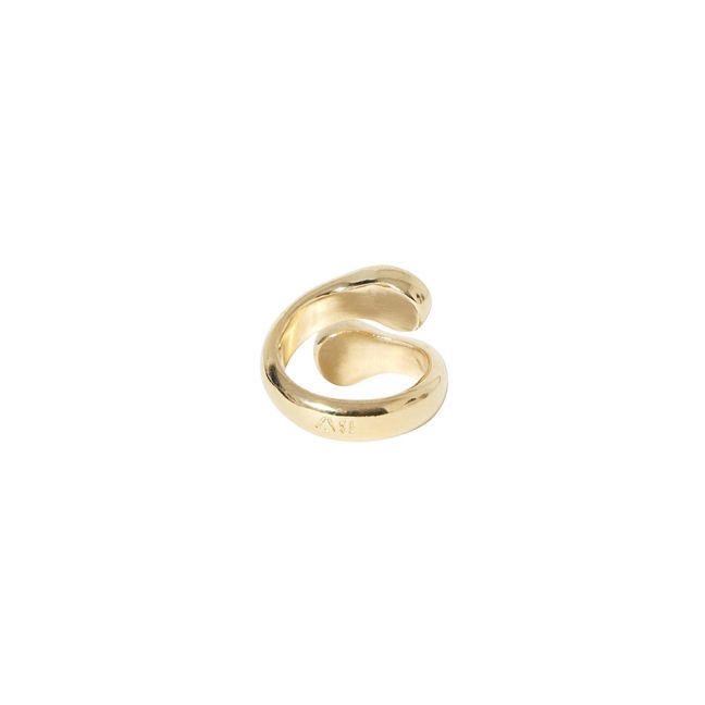 Anillo de cuarzo ahumado Caprera | Dorado