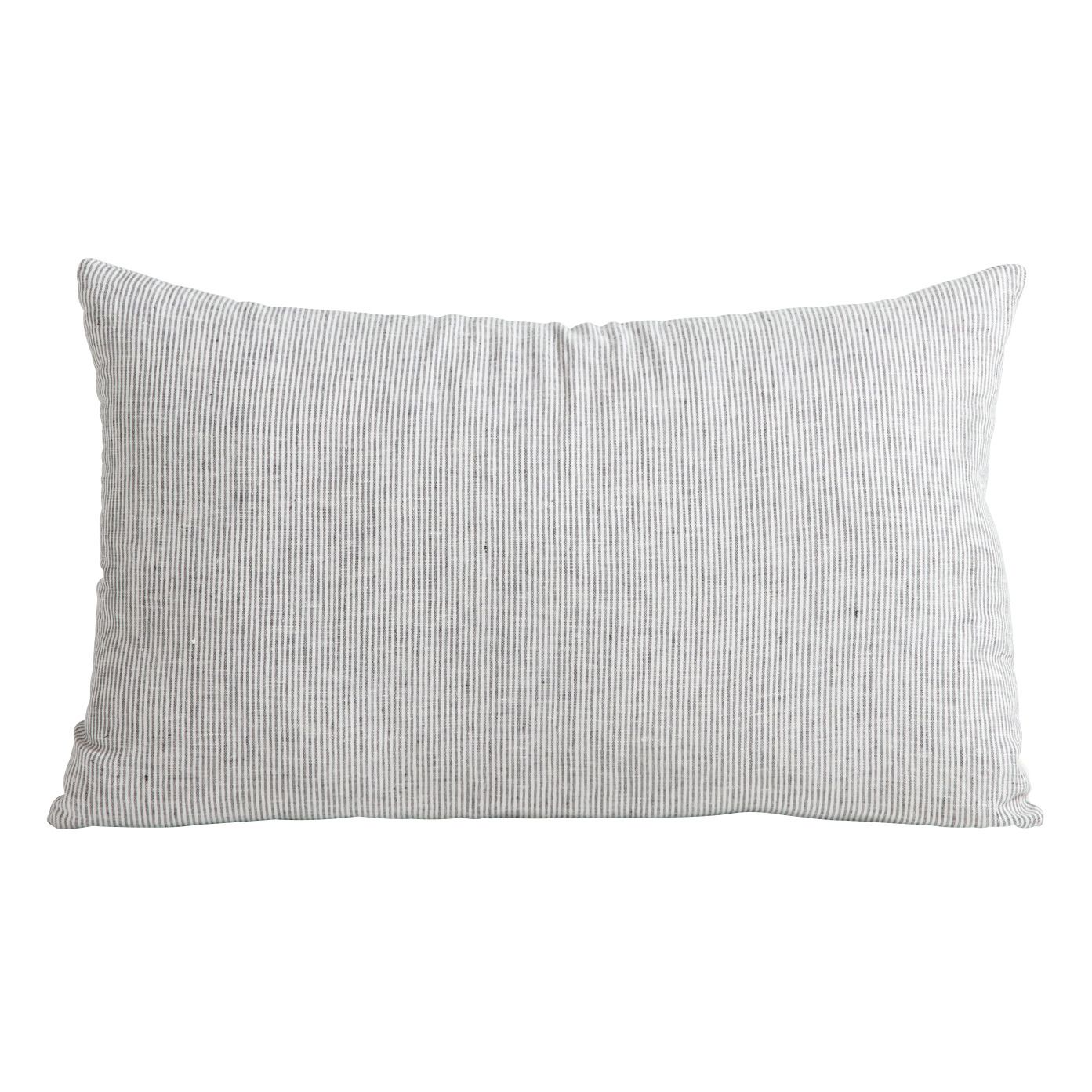 Gabrielle Paris - Coussin Sao Paulo en lin lavé rayé - Multicolore