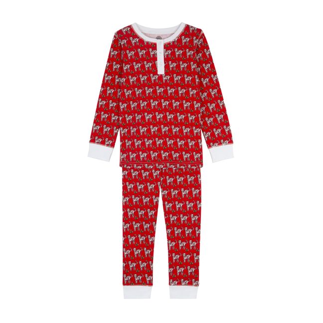 Zweiteiliger Pyjama Dodi Bio-Baumwolle Rot