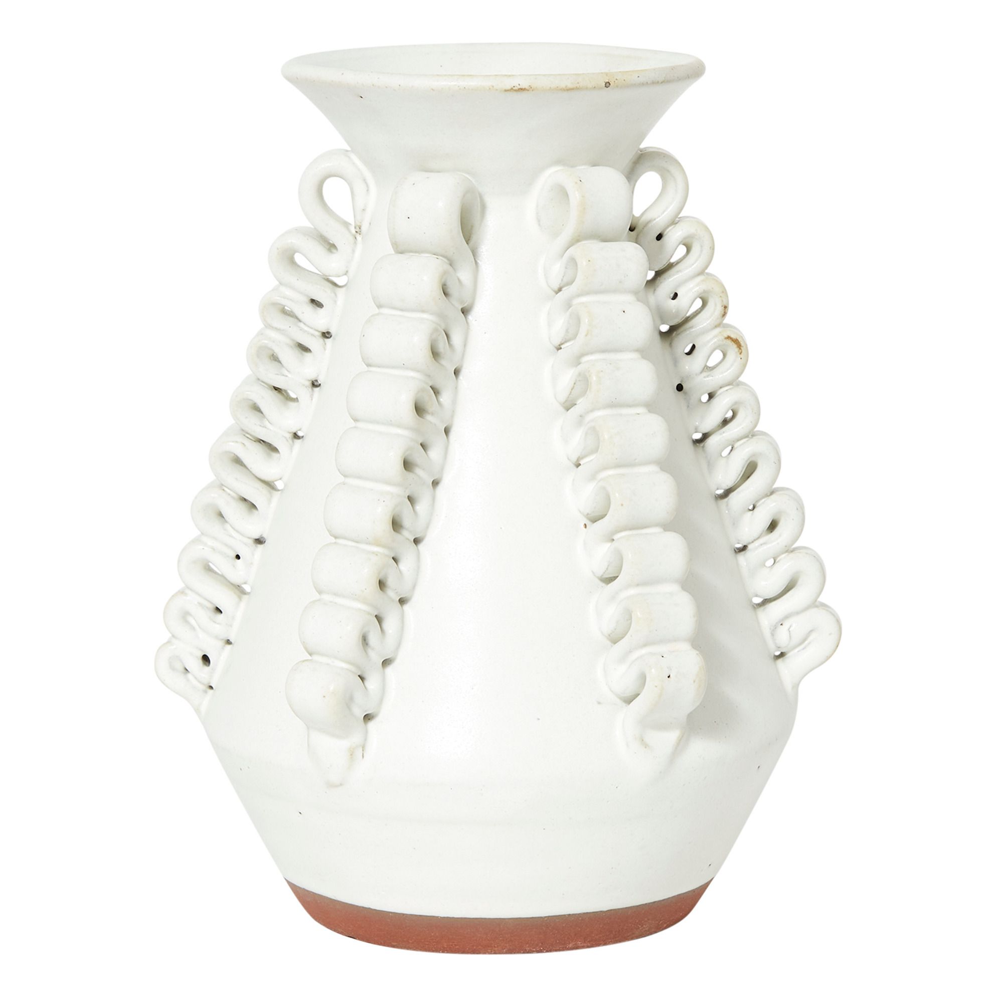 Perla Valtierra - Vase Lola en argile - Blanc