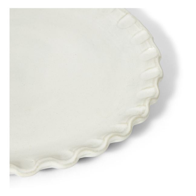 Assiette Lola en argile | Blanc