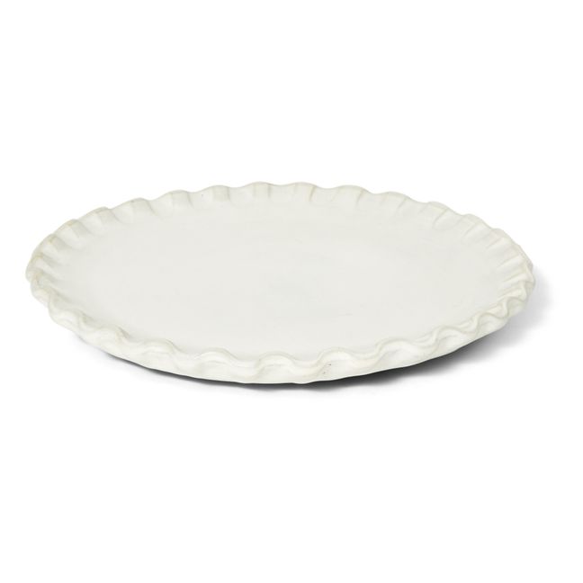 Lola Terracotta Plate Bianco