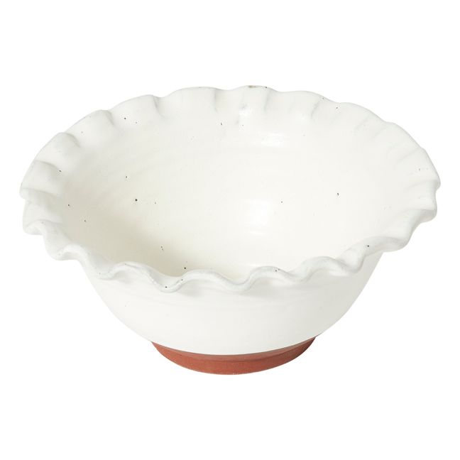 Lola Terracotta Salad Bowl | White