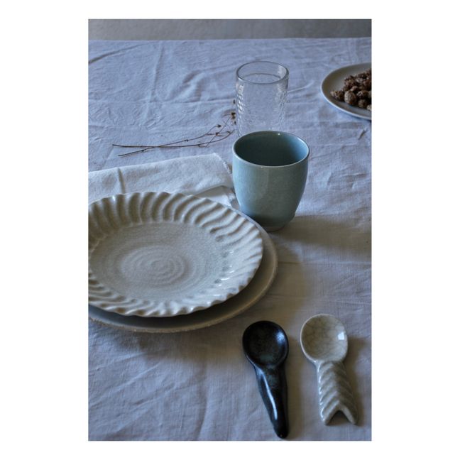 Teller aus Keramik Dashi  | Seladon blau