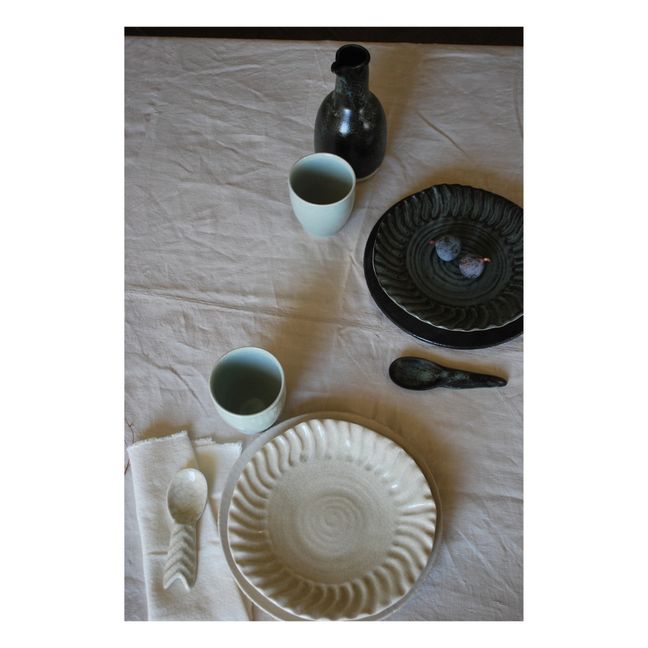 Plato hondo de cerámica Dashi | Blanco