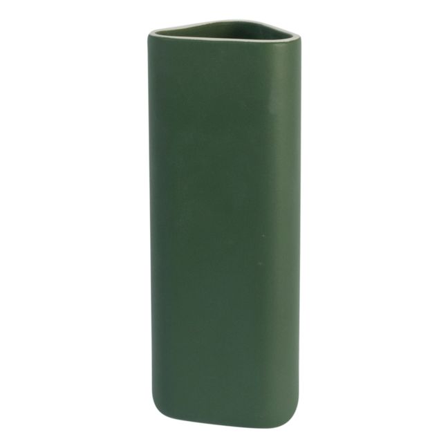 Calade Ceramic Vase Verde Oscuro
